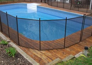 installed swimming pool fence in a Vermont home