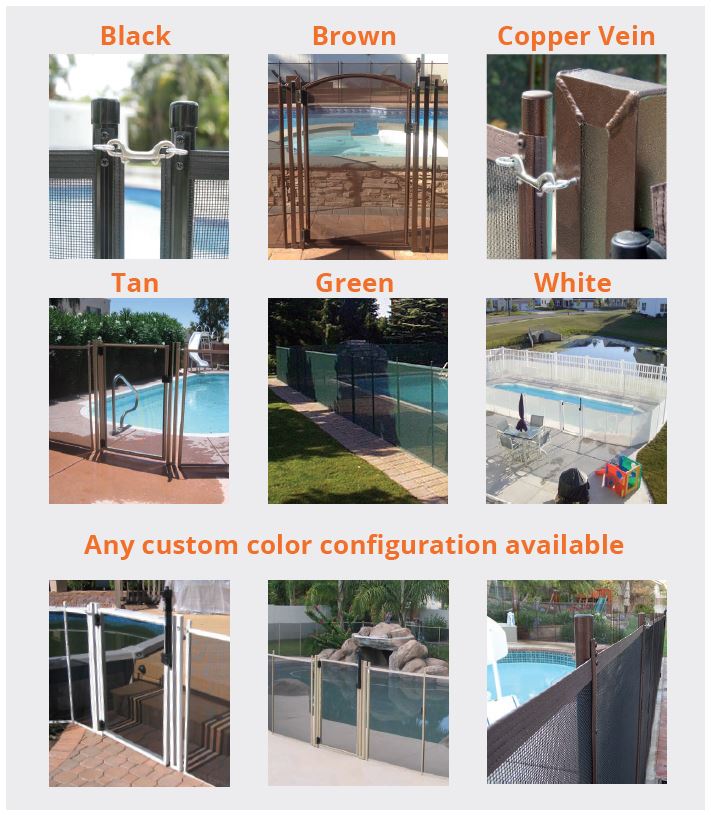 Life Saver Pool Fence Color Options